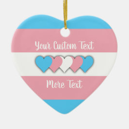 Överför flagga av pride med text julgransprydnad keramik