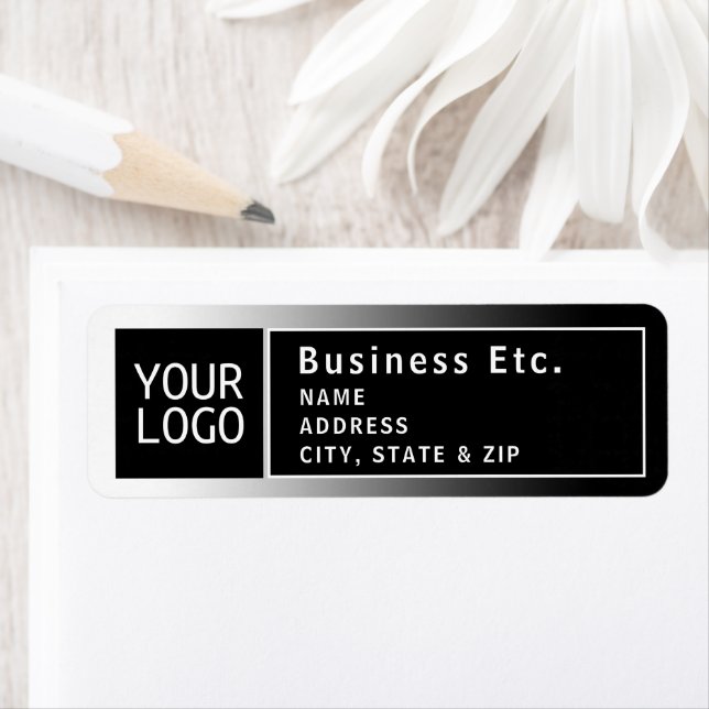 Överför Logotyp eller QR-kod | Modern Returadress Returadress Etikett (Insitu)