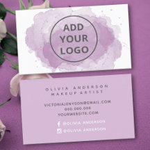Överför logotypen med lila vattenfärgspensel