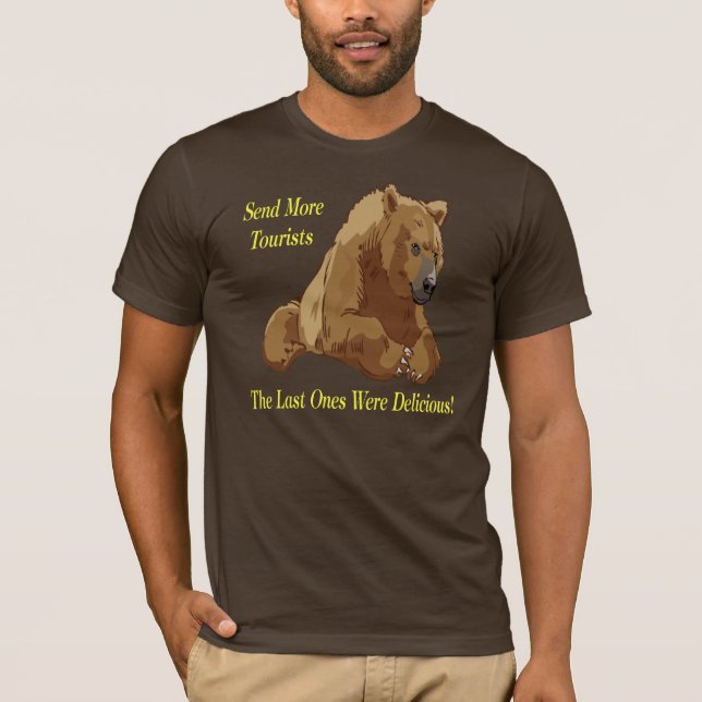 Överför mer turister tee shirt (Framsida)
