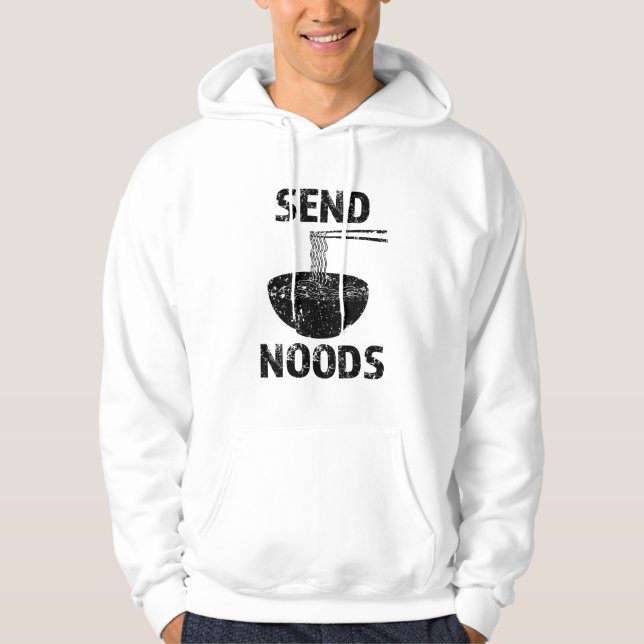 Överför Noods roliga nudelramenmanar hoodie (Framsida)