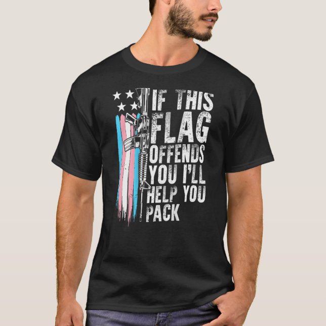 Överför om den här Flagga gör dig illa till 15 Gun T Shirt (Framsida)