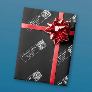Överför QR-kod eller Logotyp Business Namn etc. Presentpapper
