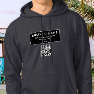 Överför QR-kod eller Logotyp Modern Hoodie