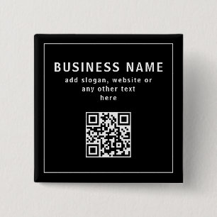 Överför QR-kod eller Logotyp Modern svart Knapp
