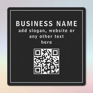 Överför QR-kod eller Logotyp Modern svart vatten Klistermärke