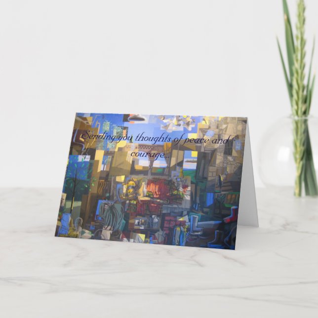 Överföra dig tankar av fred och kurage… kort (Framsida)