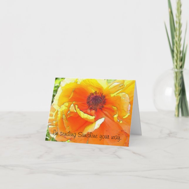 Överföra solsken din way. kort (Framsida)