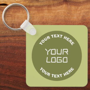 Överförd Logotyp eller design och redigerbar text Nyckelring