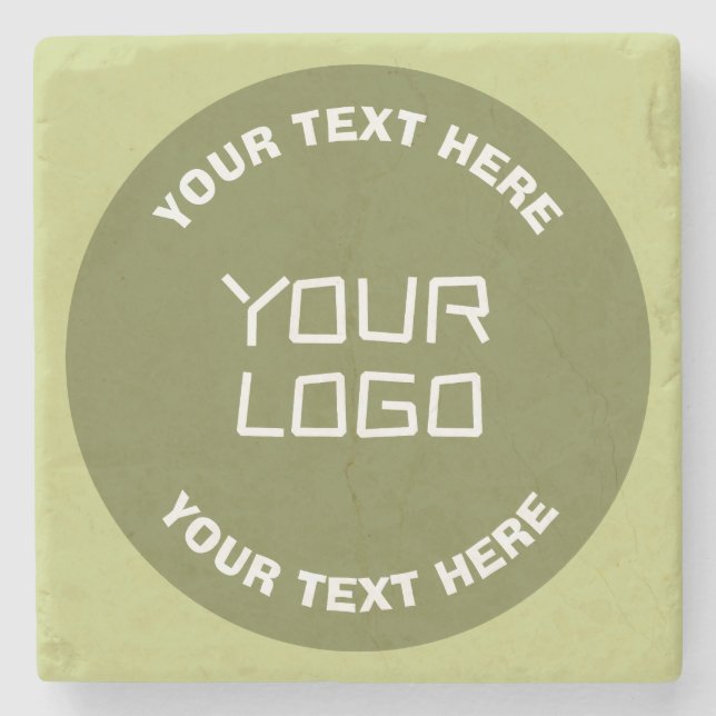 Överförd Logotyp eller design och redigerbar text  Stenunderlägg (Framsidan)