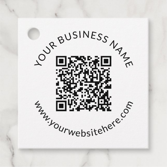 Överförd QR-kodmall med redigerbar text Gåvor Etiketter (Framsida)