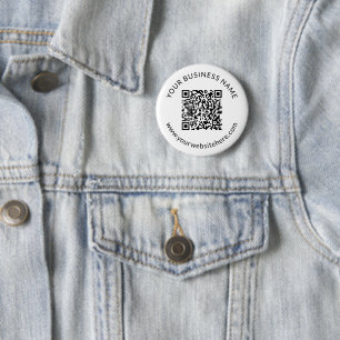 Överförd QR-kodmall med redigerbar text Knapp