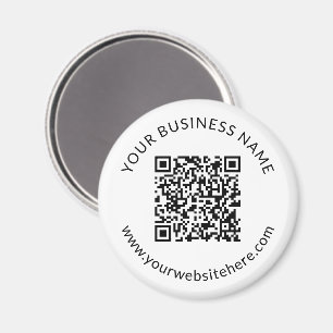 Överförd QR-kodmall med redigerbar text Magnet