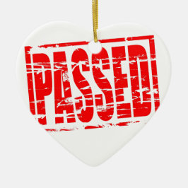 Överförda röda gummiband, effekt julgransprydnad keramik