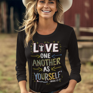 Överförena med Kärlek: Förankra meddelandet T Shirt