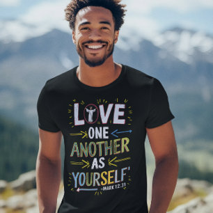 Överförena med Kärlek: Förankra meddelandet T Shirt