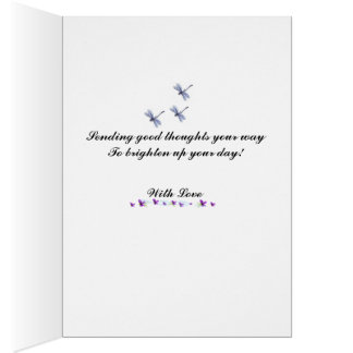 Överföring av bra tankar hälsningskort