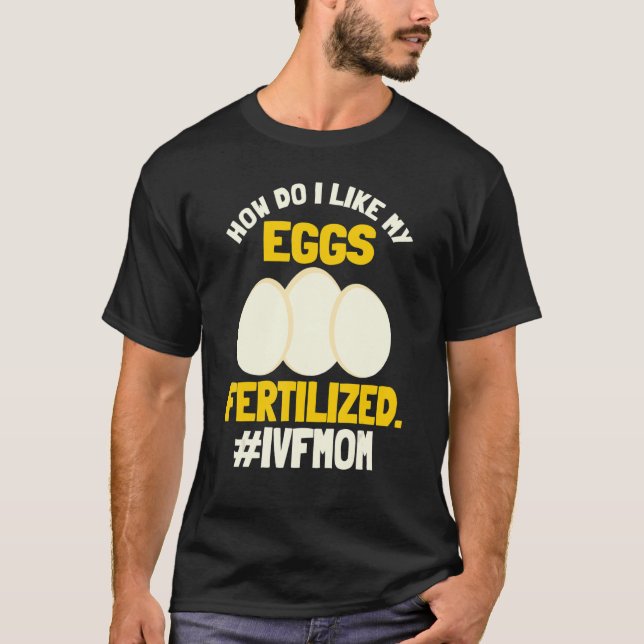 Överföringsdag för ägg i Vitro Fertili i Elfenbens T Shirt (Framsida)