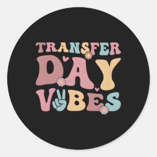 Överföringsdag S överföringsdag i ivf-överföringsd Runt Klistermärke