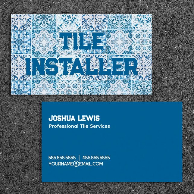 Överföringskontraktor Visitkort (Tile Contractor Business Cards)