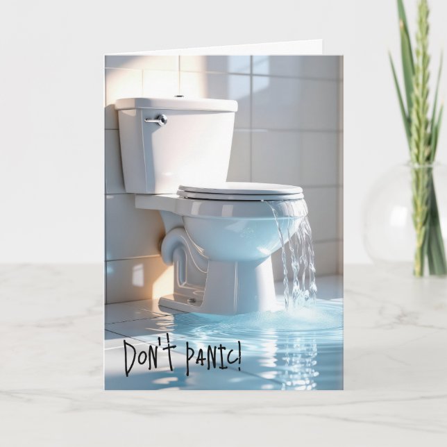 Överfyllnad av toalett för att bli äldre Födelseda Kort (Framsida)