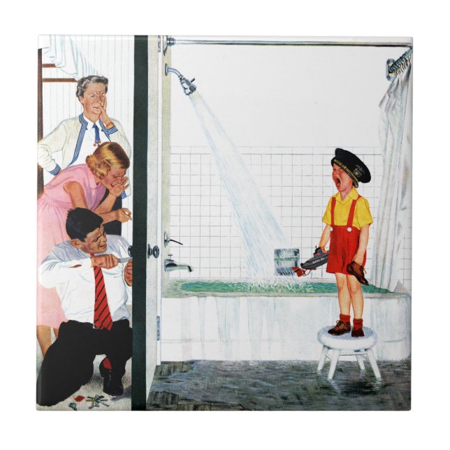 Överfyllningsrör Kakelplatta (Framsidan)