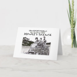 övergående förarprov, lyckönskan kort