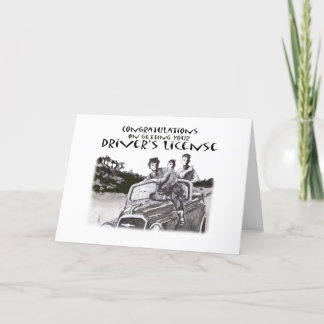 övergående förarprov, lyckönskan kort