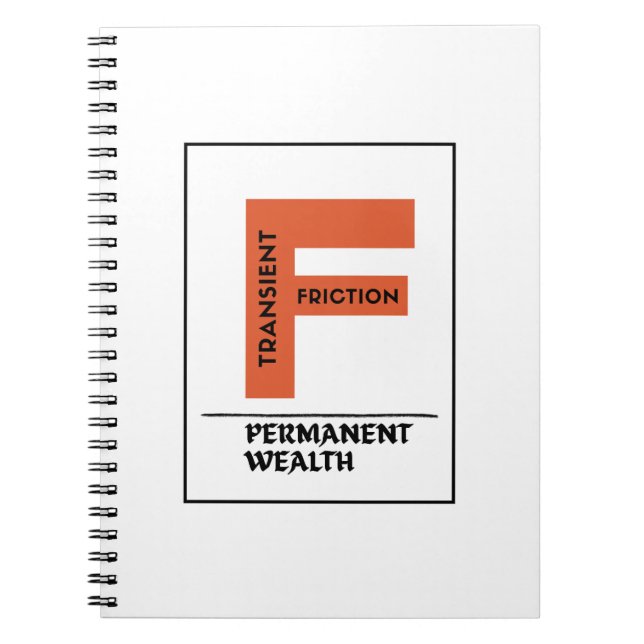 Övergående friktion, varaktig förmögenhet — Invest Anteckningsbok (Framsidan)