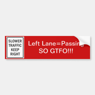 Övergående Lane för GTFO Bildekal