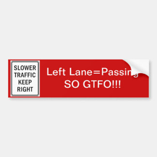 Övergående Lane för GTFO Bildekal