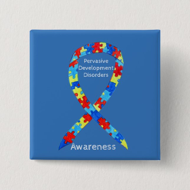 Övergående utvecklingsstörning (PDD) Ribbon Stift Knapp (Framsida)