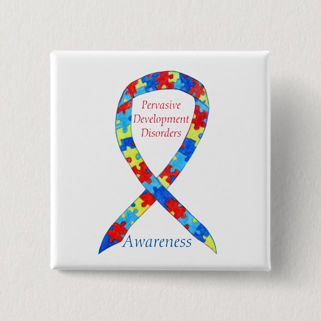 Övergående utvecklingsstörning (PDD) Ribbon Stift Knapp (Framsida)