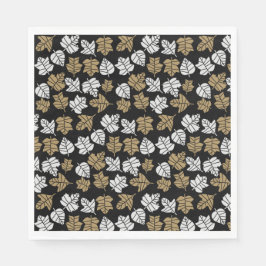 Övergång av höstblommans natur pappersservett