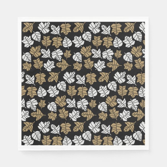 Övergång av höstblommans natur pappersservett (Framsidan)