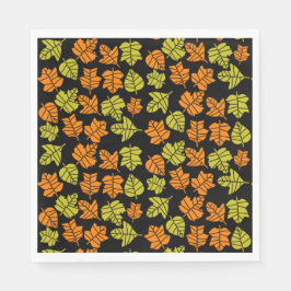 Övergång av höstblommans natur pappersservett