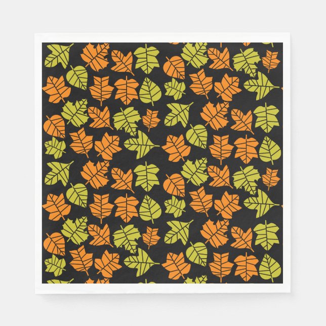 Övergång av höstblommans natur pappersservett (Framsidan)