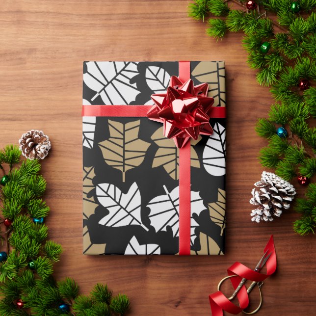 Övergång av höstblommans natur presentpapper (Julgåva)