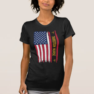 Övergång Sjukdom amerikanska Flagga T Shirt