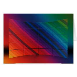 Övergång till multifärgad med stödraster hälsningskort