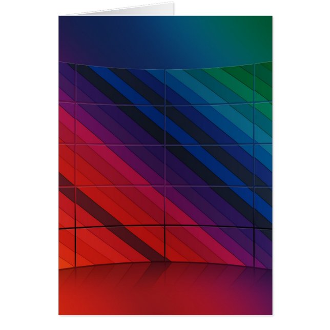 Övergång till multifärgad med stödraster hälsningskort (Framsidan)