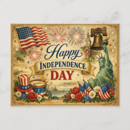 Övergångs-Americana självständighetsdag Helg Vykort