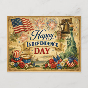 Övergångs-Americana självständighetsdag Helg Vykort
