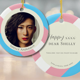 Övergångsgåva till Transgender pride t-day Ornamen Julgransprydnad Keramik