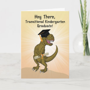 Övergångstyp Kindergarten Studenten TRex Dinosaur Kort