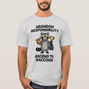 Överge Ansvar Stig Till Tvättbjörn Meme T Shirt