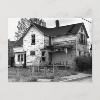 Övergett hus vykort