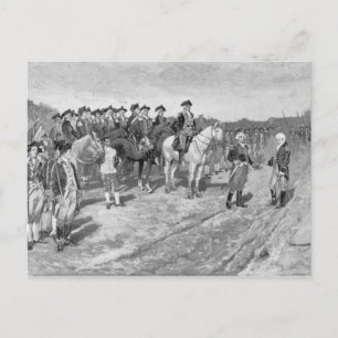 Övergivandet av Cornwallis vid Yorktown Vykort