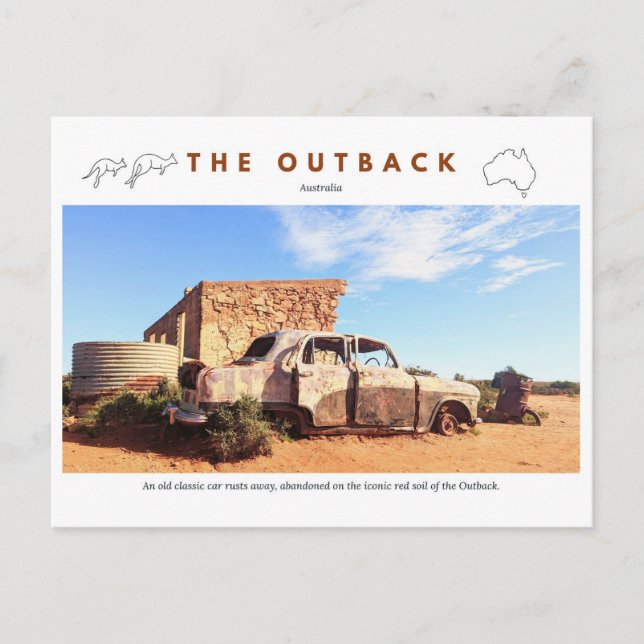 Övergiven bil helg vykort (Framsida)