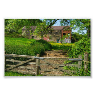 Övergiven bondgård i Bradley, Huddersfield Fototryck